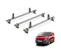 For Citroen Dispatch 2016+ Roof Rack 3x Bars & Roller & Loadstops | Only fits L2 M Wheelbase, Van Guard, Heavy Duty Steel Roof Bars with ladder roller and loadstops