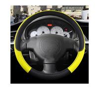For Citroen For Berlingo For E-Berlingo For Berlingo XL PU Leather Car Steering Wheel Cover Anti-slip Protector(O shape Yellow)