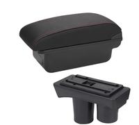 For Citroen For C-elysee 2014 2015 2016 Car Armrest Box Retrofit Parts Storage Box Interior Accessories WEFOLCC(C1 Black red NO USB)