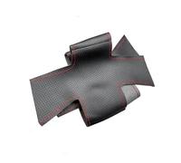 For Citroen For Triumph Old C4 C-quatre 2007-2009 Braid Steering Wheel Car Interior Hand-stitched Leather Cover truck(Red 1)