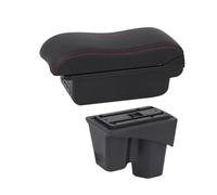 For City 2010-2018 Car Armrest Box Central Storage Interior Dedicated Retrofit Accessories Car Armrest Box(B1 red line 3USB)