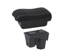 For City 2010-2018 Car Armrest Box Central Storage Interior Dedicated Retrofit Accessories Car Armrest Box(B3 white line 3USB)