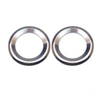 For Civic 10th 20162021 Interior Trim Red Apillar Door Audio Speaker Ring Covers Stainless Steel Decorative Circle Trims for Car (SILVER)