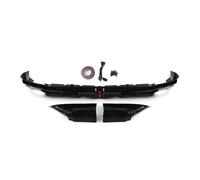 For Civic 11th 2022-2025 Rear Bumper Diffuser Lip With LED Brake Light Tail Boot Side Spoiler Splitter Corner Cover Rear Bumper Guard(Glossy Black)