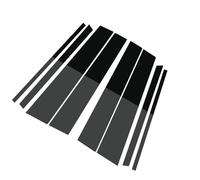 For Civic 2012-2015 8Pcs Car Door Window Pillar Posts Trim Cover BC Column Sticker Window Pillar Posts Stickers WEFOLEN(Black)