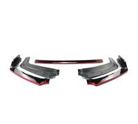 For Civic 2016-2021 For 10th For Generation For Hatchback For SI 2 Door Or 4 Door TYPE-R STYLE Car Accessories Front Bumper Spoiler Lip(Black Red)