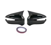 FOR Civic 8th 2005-2011 Car Rearview Side Mirror Glass Cover Cap Sticker Decoration Carbon Look Black(Black w)