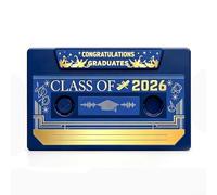 For Class Of 2026 Focused Voice Recordable Keepsake With Retro Cassette Shape And Full 300 Second Message Support(Blue)