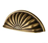 For Classic Retro Brass Cabinet Handles Drawer Pulls With Shell Design For Kitchen Cupboards Wardrobes Sideboards Entryway Furniture In Brushed Copper Bright Chrome Bronze And Pvd Gold Finish 10cm(C)
