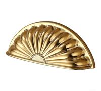 For Classic Retro Brass Cabinet Handles Drawer Pulls With Shell Design For Kitchen Cupboards Wardrobes Sideboards Entryway Furniture In Brushed Copper Bright Chrome Bronze And Pvd Gold Finish 10cm(D)