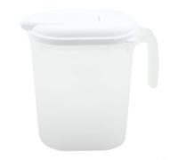 for Clear Plastic Water Jug 2.8L with White Lid - Large Beverage Carafe for Fridge Door Storage Iced Tea Juice Sangria Cocktail Party Serving Easy Pour