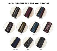 For Clio 3 2005 2006 2007 2008 2009 2010 2011-2013 For Clio For Dynamics 2008 For Mk 3 2010 Black Leather Suede Red Marker Car Steering Wheel Cover Wheel Cover Protector(Blue marker thread)