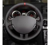 For Clio 3 RS 2005 2006 2007 2008 2009 2010 2011 2012 2013 Hand-stitch Car Steering Wheel Cover Perforated Leather Trim Wheel Cover Protector(White Thread)