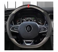 For Clio For Fluence For Megane For Laguna For Talisman Car Steering Wheel Cover Steering Wheel Sleeve 38cm Leather Steering Cover(Grey)