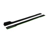 For Clio For Megane For DUSTER For LOGAN For Twingo Universal 2m Car Side Skirt Splitter Winglet Side Wing Bumper Spoiler Lip Side Skirts Extension(Green)