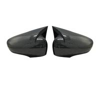 For Clio MK4 2012-2019 Mirror Covers | Glossy Black ABS Bat Wing Design | Exterior Side Mirror Replacement Caps (2PCs)(Carbon fiber pattern)