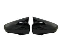 For Clio MK4 2012-2019 Mirror Covers | Glossy Black ABS Bat Wing Design | Exterior Side Mirror Replacement Caps (2PCs)(Bright black)