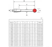 for CMM Probe Stylus with Ball Gauge Head, M2 Thread 3D Measuring Probe for CNC Machines and for CMM Machines, Made of Steel(H0035)