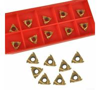 for CNC Carbide Turning Inserts Set, 10pcs Assorted Metal Lathe Cutter Tips and for Steel, Cast Iron, Stainless Steel and Aluminum, Industrial(11IR A60)