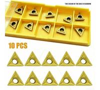 for CNC Carbide Turning Inserts Set, 10pcs Assorted Metal Lathe Cutter Tips and for Steel, Cast Iron, Stainless Steel and Aluminum, Industrial(TCMT110204 US735)