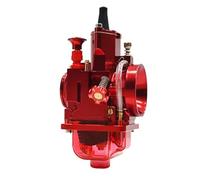 For CNC for PWK Carburetor Kit for 125-300cc Motorcycle/ATV, 28-34mm Universal Fit, 2/4-Stroke Motorcycle Carburetor(Red 32MM)