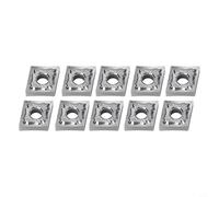 For CNMG120404 CNC Carbide Inserts Set for Metalworking Turning Operations Steel Aluminum Processing Continuous Machining Transmission Parts Pump Housing 10 Pieces