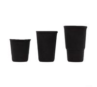 For Coffee Tea Cup Sleeves Neoprene Insulated Holder for Hot Beverages Reusable, Comfortable to Hold (M Black)