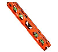 for Compact Magnetic Level Ruler, Cast Aluminum Multi-Angle Gauge with Clamp and for V-Groove, Portable Measuring for Electricians and Plumbers(Orange 9 inches)
