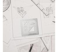 For construction and surveying map scale with protractor, flexible transparent coordinate ruler for use with MGRS and USNG metric coordinate maps