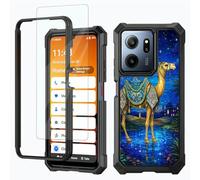 for Consumer Cellular Iris Connect 2 Case w/ Screen Protector, Camel Moon