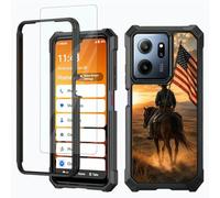 for Consumer Cellular Iris Connect 2 Case w/ Screen Protector, Horse Sunset