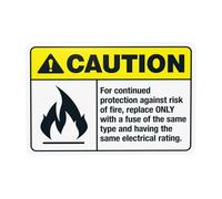 For Continued Protection Against Risk Of Fire Replace Metal Warning Sign with Easy Install for Indoor Outdoor Security, Business Office Home Garden Street Decor 30 x 20 cm