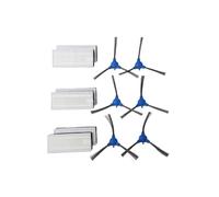 For Coredy Robot Vacuum Cleaner Replacement Parts Kit with 6 Filters 3 Pairs Side Brushes for R3500 R3500S R650 R750 R700 R600 Goovi 1600PA XIEBro K10 C800 D900 900C DEENKEE DK600 BG600 for Cleaning