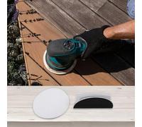 for Corner Metal Device Having 10 Plastic Wood Sanding Drywall Replaceable Half-Round DIY Professional Operation Sandpaper Pads - User-Oriented Abs Handle -(2)