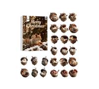 for Countdown with Animals, Winter Christmas Theme 2D - Countdown Calendar with Animal Charms | For Tree Window Wall Door Family Adults Children