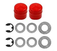 For Craftsman Mower 9040H Front Wheel Bushing Kit with E Clips and Thrust Washers for 532188967, 532121749 (Red)