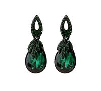 For Creative Bohemia Earrings Beautiful 1 Pair Dark Green Water Drops Jewelry All-match Anniversa Cuff