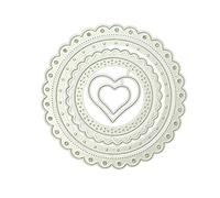 for Creative Lace Border Die Cut Cutting Die Embossing Stencil for Scrapbooking Album Paper Card Art Craft D Metal Cuts Embossing Stencil Cutting Dies Lace Border Heart Card Making Paper