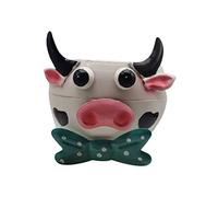 For Creative Metal Animal Flower Pot Cute Cow For Dog Frog Planter Decor Home Garden Yard Terrace Balcony Decoration Gift Metal Flower Pot Holder Outdoor