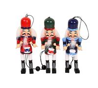 For Creative Red Soldiers Wood Tree Hanging Holiday Adornment Puppet Toy Present Birthday Surprise For G Soldier Ornament Costume Doll Outdoor Christmas