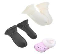 For Croc Inserts Fleece, 2pcs Fur Insert Lining Shoe Inner For Shoes Clogs Removable, Fur Liners For Crocs, Uniquely Designed Croc Inserts, Warm House Slippers Fleece (M=38-39)