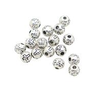 for Cross Round Beads 5mm Unfinished 100pcs/set Catholic Bead Decor Handmade Religious Jewelry Necklace Making Cross Beads
