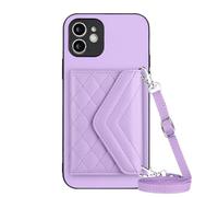 for Crossbody Nothing CMF Phone 1 Wallet Case Premium Luxury Leather, Shockproof Protection Band Wallet Flip Cover With Card Holder Kickstand Phone Cases for Nothing CMF Phone 1 purple