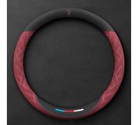 for Crossroad 2009-2024 Car Steering Wheel Cover Microfiber Leather Steering Wheel Protector Covers Anti-Slip Breathable Accessories,B/Round~type-D/Red