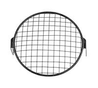 For Cruiser For Chopper Cafe Racer 6.5in Motorcycle Side Mount Headlight Round Grill Cover Mask Headlight Grill Headlight Cover Front Headlight Guard(Checks)