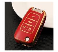 For Cruze Aveo Trax Opel Astra Corsa Meriva Zafira Antara J For Chevrolet For Buick Key Protection Soft TPU Key Cover Case(4 button red)