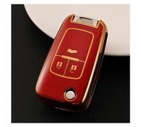 For Cruze Aveo Trax Opel Astra Corsa Meriva Zafira Antara J For Chevrolet For Buick Key Protection Soft TPU Key Cover Case(3 button red)
