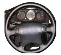 For CRV CR-V 1997-2001 For Accord 6 1998-2002 For Odyssey 1998-2001 Prelude Black Artificial Leather Car Steering Wheel Cover Car Steering Wheel Cover(Red Blue Thread)