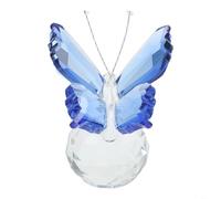For Crystal Butterfly Figurine for Interior Accent and Functional Weight with Traditional Insect Form Interpretation (blue)