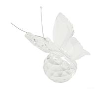 For Crystal Butterfly Figurine for Wedding and Home Decoration Glass Paperweight Crafted from K9 For Crystal with Spiritual and Artistic Details (White)
